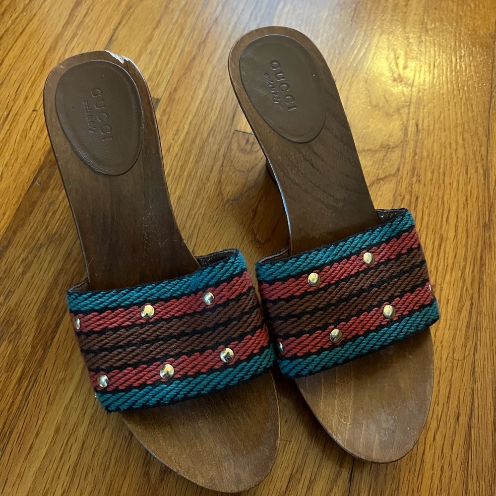 Vintage Gucci Wood Heels